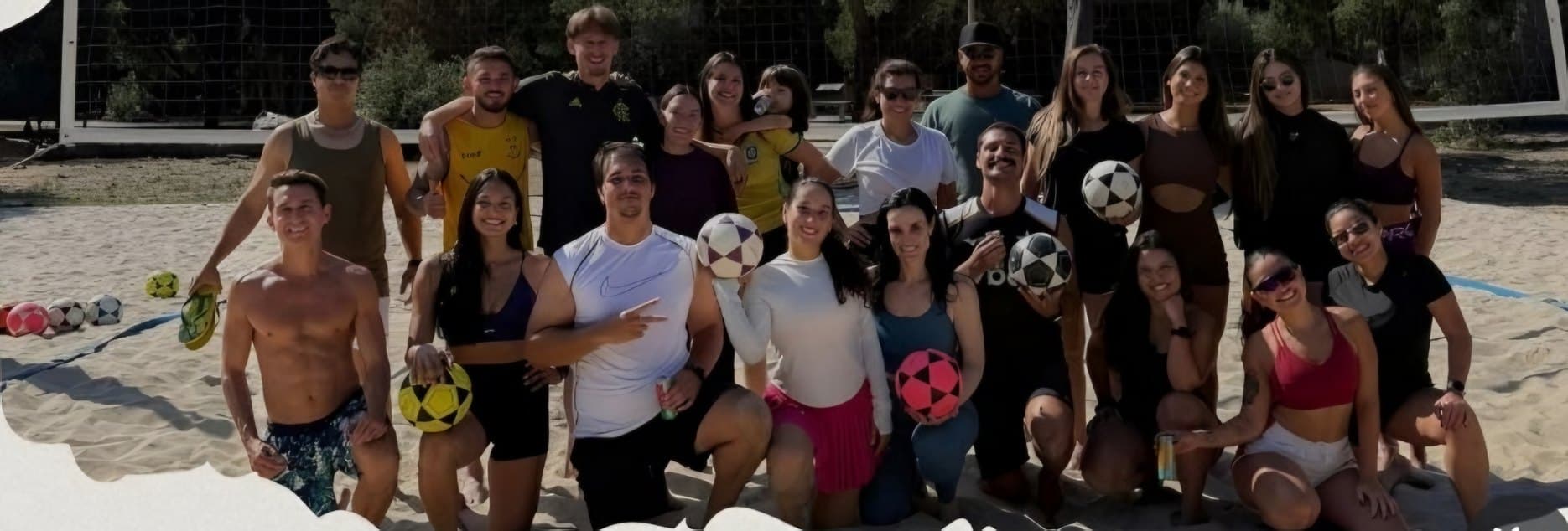 The Bay Area BPC group on the sand court