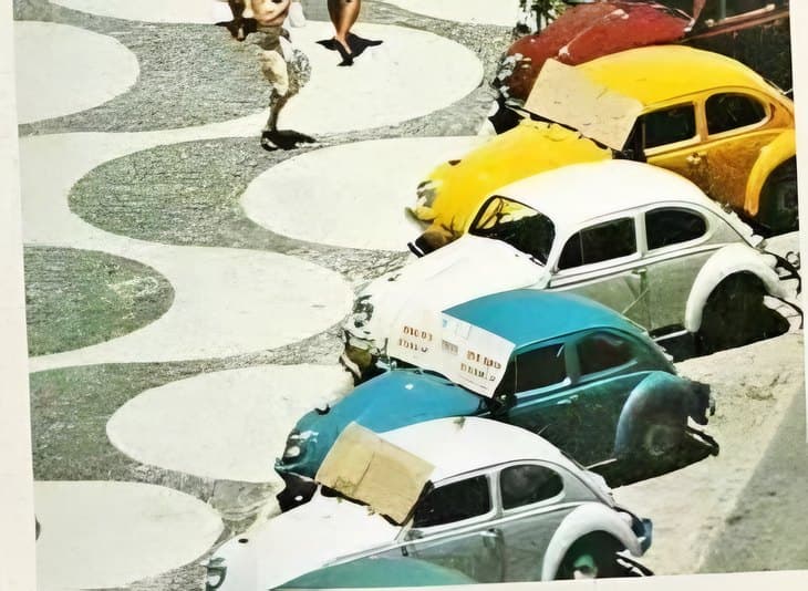 Old Volkswagen Beetles on the Copacabana promenade